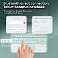 Pikkukuva 5 / 5: Langaton näppäimistökuori iPad 10.9 (2022) -mallille, hiirellä, PU-nahkainen kääntökansi Bluetooth-näppäimistökuori Green iPad 10.9 (2022)