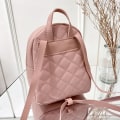 Miniatyrbild 3 av 5: Mini Fashion ryggsäck Ryggsäck Väska Läder Resväska Dam Damer Handväska Pink