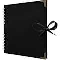 Miniatyrbillede 1 af 3: Firkantede Scrapbog Fotoalbum 60 Sider (21 x 21 cm) Sort Tykt 120gsm Kraftpapir Scrapbog Black