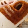 Miniatyrbillede 5 af 5: Sødt Kattepote Design Hjemmesko til Kvinder - Varm Plysstof Indendørs Fluffy Slides til Vinteren brown 42-43