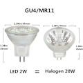 Miniatyrbillede 2 af 5: 2W MR11 GU4 LED-pære 12 volt kølig hvid 6000K, 20W halogenudskiftning, MR11 G4/GU4.0 LED-spotlys til hjem, landskab, forsænket
