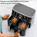 Miniatyrbilde 5 av 5: 2 stk. Airfryer-stativ kompatibelt med Ninja Food Dual Zone Airfryer [AF300UK] 2 skuffer, lagdelt dehydratorstativ spydstativ 304 rustfritt stål