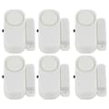 6-pack Fönsterlarm, Mini Trådlöst Fönster Dörr Inbrottslarm Säkerhetssystem Magnetisk Sensor Skydd för Hem FT