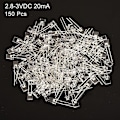 Miniatyrbillede 3 af 5: 2x5x7mm x LED-lyspære, 150 stk. Rektangulær lysdiode med klart lys til elektroniske komponentindikatorer, hvid