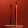 Miniatyrbillede 5 af 5: Elegant Slim Konisk Stem Bordlampe Bærbar & Dæmpbar Led Skulpturlys Dec Orange