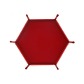 Miniatyrbild 1 av 7: Tärningsbricka i läder, hopfällbar tärningsbricka i hexagonform, lämplig för tärningsspel Red