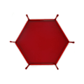 Miniatyrbillede 1 af 7: Terningbakke Læder Terning Foldbar Hexagon Bakke Terningholder Egnet Red