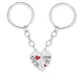 Vänskapsnyckelring för systrar 2-pack Silver Silver