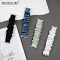 Miniatyrbild 3 av 5: Elastisk Scrunchie-Rem för Apple Watch Armband 44mm 40mm 42mm 41mm 38mm 45mm 49mm Ultra Armband iWatch Kvinnor 8 7 6 5 4 SE White 38mm 40mm 41mm