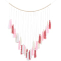 Pikkukuva 1 / 5: Suuri makramee seinävaate puuhelmillä Boho-lankahapsuilla Garland Macrame seinävaate Bohe seinävaate seinäkoriste