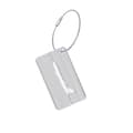 Aluminium bagageetikett med flygplansmotiv - Silver Silver