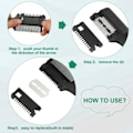 Miniatyrbillede 4 af 8: Razor Kam Hårfortynder Kam Hårstil Razor Kam Hårtrimmer Razor Kam Klippe Saks Dobbeltsidet Hårstil Razor Kam Værktøj (Pakke med 1)