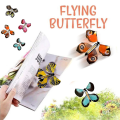 Miniatyrbillede 2 af 5: Wrap Magic Flyvende Sommerfugl Urværk Gummibånd Drevet Sommerfugl