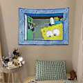 Pikkukuva 3 / 3: Sarjakuva-seinävaate Hauska Seinävaate Taustakuva Yliopiston Huoneen Olohuoneen Seinäkoristeeksi SpongeBob SquarePants 230x180cm