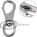 Miniatyrbillede 3 af 5: 2 stk. Trigger Clips Clasp i rustfrit stål, kraftig 360° drejelig Trigger Clips Hook Trigger Clips Clasp til kæledyrs spænde nøglering karabinhage