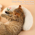 Miniatyrbild 4 av 6: Kattkudde Mjuk Leksak Katt Lugnande Kudde för Hundångestlindring Valp Kramande Kudde Nacke U-formad Kudde Hundbädd Kudde Sov Förbättra -vit
