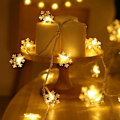 Miniatyrbillede 1 af 6: LED-lysstreng med julemotiv - Julemand, Snemand, Rendeer - Festlig atmosfære - Batteri & USB - Juletræspynt V 2M 10led USB