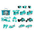 Miniatyrbild 2 av 5: Magnetiska Transformera Engineering Bil Sammansatta Leksaker Transformerande Robot Leksaker Set För Pojkar 6 I 1 Magnetiska Byggbilar Transformera Robot Spela Fordon