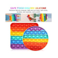 Miniatyrbild 2 av 5: Fidget Leksaker, Regnbågsfärgad Pop Bubble Fidget Sensorisk Leksak, Tjockare Sektion, Högt och Tydligt Ljud, Anti Stress, Distraherar Uppmärksamheten - PUP IT (2-pack) (Röd)