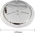 Miniatyrbillede 2 af 5: Rund ventilationsrist, justerbar ventilationsåbning, rustfrit stål, luftindtag og -udtag 125 mm