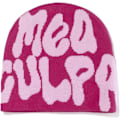Miniatyrbillede 5 af 5: Beanies, bogstaver Print Beanies Mea Y2k Beanies, hat til kvinder mænd, slouchy beanies og strikkede beanies til unisex (sort og hvid) blue orange
