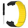 Miniatyrbillede 1 af 5: Holdbar rem til Amazfit T-rex 2 - Stødtæt armbånd, svedtæt løkke Black and yellow