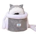 Husdjursbärväska Söt Ryggsäck för Utomhusresor Light Grey L