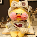 Miniatyrbillede 1 af 5: 30cm Sød Lalafanfan Cafe And Plush Legetøj Kawaii Lalafanfan And Dukke Blød Fyldt Dyr Plus Pude Fødselsdagsgaver Til Børn B3 25-30cm