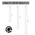 Miniatyrbillede 3 af 5: 925 sterling sølv forlængerkæde til kvinder, kædeforlænger til at forlænge dine halskæder og armbånd