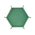 Miniatyrbild 1 av 7: Tärningsbricka i läder, hopfällbar tärningsbricka i hexagonform, lämplig för tärningsspel Green
