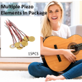 Miniatyrbilde 3 av 5: 15PCS Elements Buzzer, 27mm Piezo Element, Akustisk Pickup Piezo Disc Element Sensor Piezo Discs Piezo Discs med Akustisk Pickup