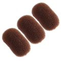 Miniatyrbillede 1 af 10: 3 stk. løft hårnålen Puffy hårpude Brown