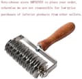 Miniatyrbillede 2 af 4: Rustfrit Stål Dejgitter Top Cookie Pie Pizza Brød Pastry Crust Roller Cutter, Træhåndtag