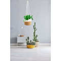 Miniatyrbild 3 av 6: Vägghängande Blomkruka i Bomullsrep, 71 cm, Växtkorg för Tak, Inomhus/Utomhus, Blomkrukeförvaring, Hängare