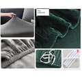 Miniatyrbillede 3 af 4: Fløjlsofaovertræk, Blødt Plys Fløjlsofaovertræk til Sofa, Type L 2+3 Personers, Grøn