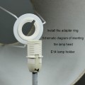Miniatyrbilde 9 av 10: Reduseringsringer for lampeskjerm, adapter for lampeskjermring, lampeskjermholder
