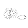 Miniatyrbild 4 av 5: 3d Magic Toy Arm Slinky Toroflux Flippy Flux Flow Rings Spinner Dynamisk Armband, Silver