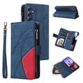 Multifunktionsfodral för Samsung Galaxy A16 Fodral Dragkedja Plånbok Läder Telefonfodral Stativ Blue