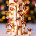 Miniatyrbillede 1 af 4: Dværgspids Hund Lysstreng, Led Batteridrevet, Dekorativ Indendørs Juletræ Without remote control