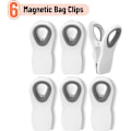 Miniatyrbillede 1 af 3: Magnetiske Chip Clips, 6 stk., Hvide Chip Clips, Poseclips, Madclips, Poseclips til Mad, Chip Poseclip, Chip Clips Magnetiske, Chip Poseclips