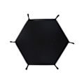 Miniatyrbild 1 av 7: Tärningsbricka i läder, hopfällbar tärningsbricka i hexagonform, lämplig för tärningsspel Black
