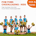 Miniatyrbild 5 av 5: 12 st Cheerleading Pom Poms för Barn, Metallfolie & Plastring Cheer Pom Poms för Pojkar Large Rose Pink Gold