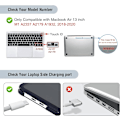 Miniatyrbillede 2 af 7: Etui kompatibel med Macbook Air 13 tommer M1 A2337 A2179 A1932, udgivet i 2021-2018 Frosted Black