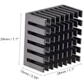 Miniatyrbillede 2 af 3: Elektroniske radiatorer køleplade til MOS GPU IC chip sort 28 x 28 x 15 mm 4stk
