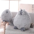 Miniatyrbild 2 av 5: Plushdjur Katt, Söta Mjuka Pluschdjur Katter, Vit Fylld Katt, Födelsedag Jul för Barn, Pojkar, Flickor, Fet Katt Fylld Leksak (W Gray 10 Inches