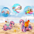 Miniatyrbilde 5 av 5: Oppblåsbare drikkeholdere for basseng 2PCS Flamingo koppholder basseng oppblåsbare for barn voksne, basseng drikkeholder flyter tilbehør