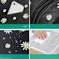 Miniatyrbild 5 av 5: Bärbar Termisk Lunchväska Kylväska Daisy Mönster Lunchlåda Organizer Tote Väska för Vuxna Barn Flickor Arbete Skola Picknick Camping Resor (Svart)