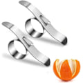Miniatyrbillede 1 af 4: Appelsinskræller, 4 stk. 2 pakke rustfrit stål appelsinskræller værktøj bærbar køkken gadget til citron og pomelo frugt skræller