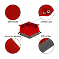 Miniatyrbillede 5 af 7: Terningbakke Læder Terning Foldbar Hexagon Bakke Terningholder Egnet Red