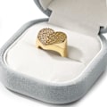 Miniatyrbillede 3 af 5: Grå ringæske ring opbevaringsæske ring gaveæske til forlovelse bryllup fødselsdag frieri Valentinsdag
